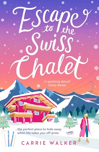 Book cover depicting a pink chalet in a snowy mountain landscape.