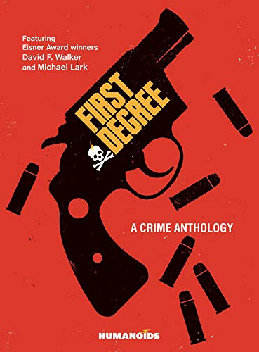 Book cover featuring a black revolver and scattered bullets on a red background.