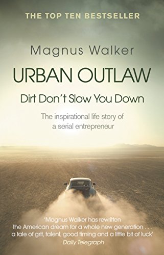 Book cover: "Urban Outlaw" with a car driving on a dusty road.