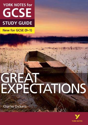 York Notes study guide cover for Dickens’ *Great Expectations*, with a boat.
