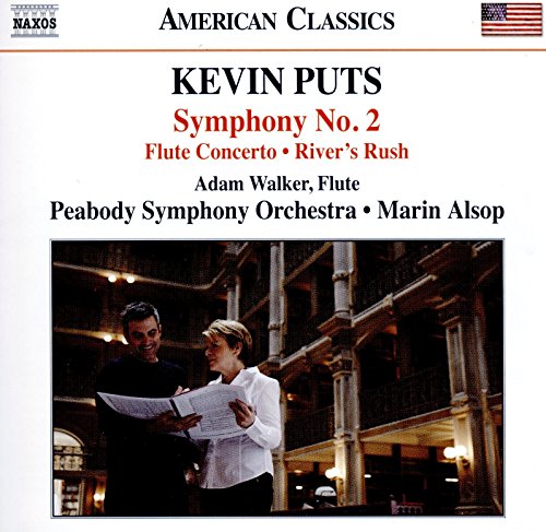 CD cover for Kevin Puts’ Symphony No. 2 featuring Adam Walker and Marin Alsop.