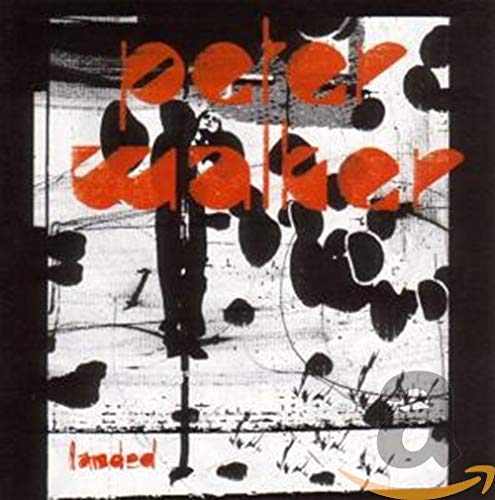 CD cover for Peter Walker’s “Landed” with abstract red and black design.