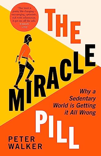 Book cover: "The Miracle Pill" with silhouette of a walking person.