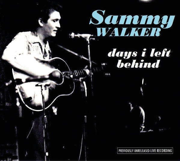 Sammy Walker album cover: black and white photo of a man with a guitar.