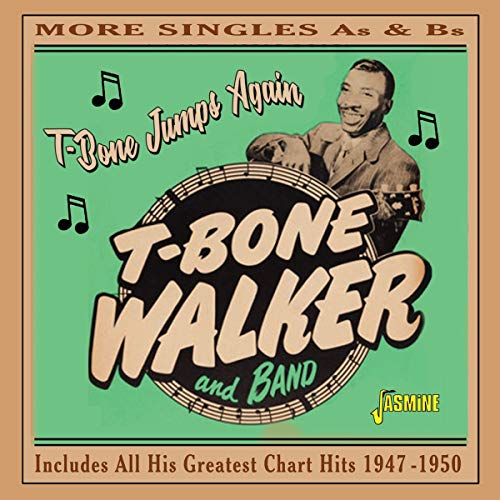 CD cover for T-Bone Walker’s “T-Bone Jumps Again” with portrait.