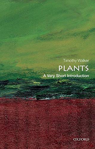Book cover with abstract green and red textures, titled Plants: A Very Short Introduction.