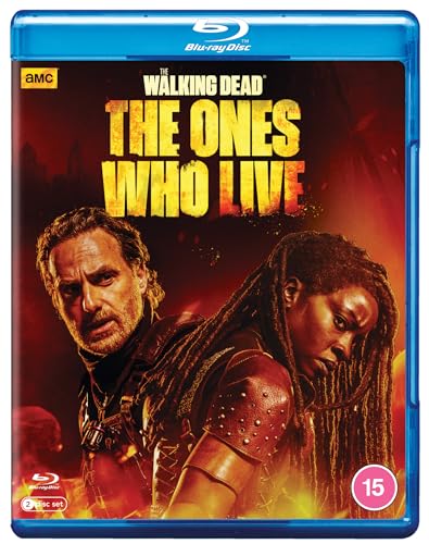 Blu-ray cover for "The Walking Dead: The Ones Who Live" featuring Rick and Michonne.
