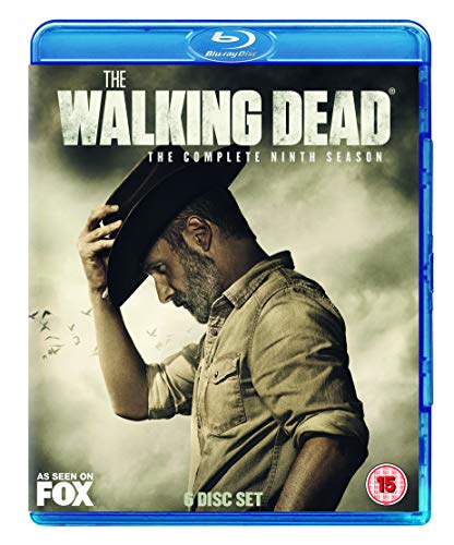 Blu-ray cover of The Walking Dead Season 9 featuring Rick Grimes in a hat.