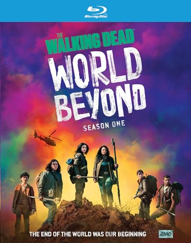 The Walking Dead: World Beyond" Season One Blu-ray cover with five young people.