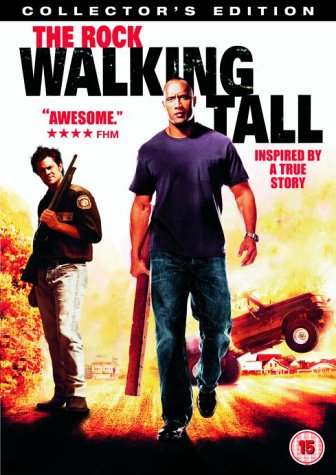 DVD cover for "Walking Tall" featuring Dwayne "The Rock" Johnson and a deputy.