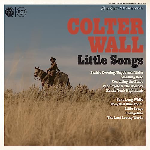 Vinyl record cover: Colter Wall’s “Little Songs” with a cowboy on horseback.