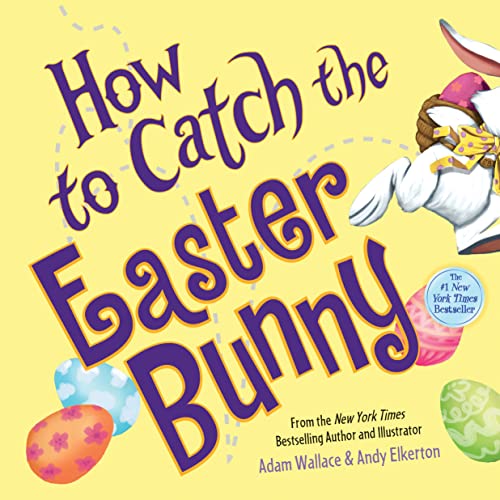 Book cover: "How to Catch the Easter Bunny" with a cartoon bunny.