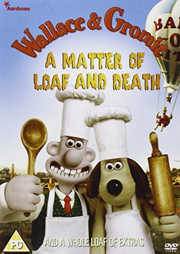 Wallace & Gromit DVD cover featuring the characters and baking imagery.