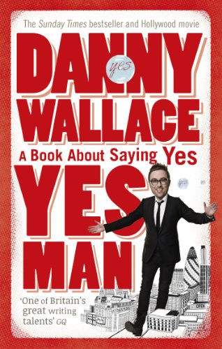 Book cover: "Yes Man" by Danny Wallace, featuring author portrait.