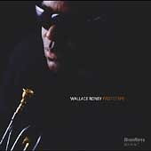 Wallace Roney's album cover featuring a man with trumpet parts against a dark background.