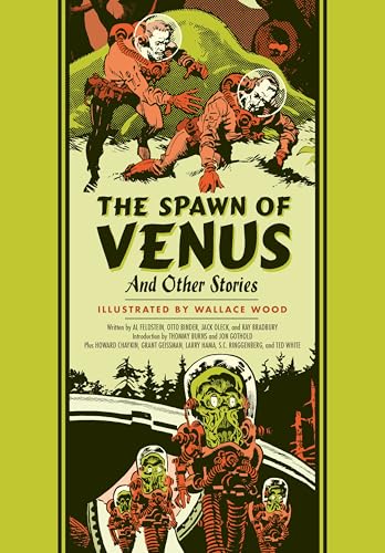 Book cover: “The Spawn of Venus”, featuring astronauts and alien creatures.