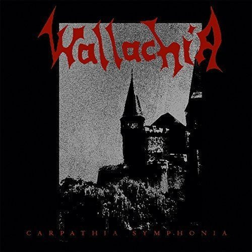 CD cover: dark castle silhouette with red, gothic-style band name.
