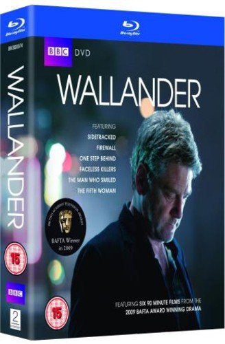 Wallander" Blu-ray box set cover featuring Kenneth Branagh’s portrait.