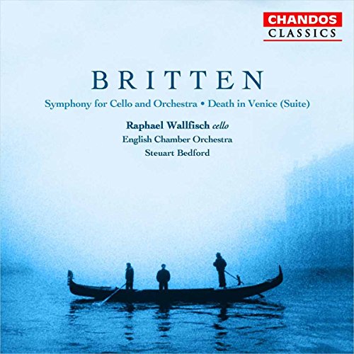 CD cover for Britten’s works featuring a gondola on blue water.