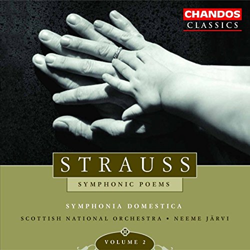 CD cover: hands reaching toward a ring, text “Strauss Symphonic Poems.”