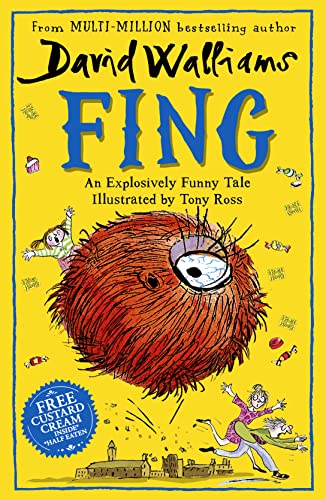 Book cover: "Fing" by David Walliams, featuring a large, red, spiky creature.