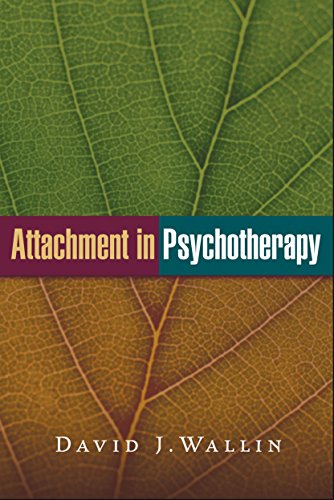 Book cover titled Attachment in Psychotherapy by David J. Wallin featuring green and brown leaves.