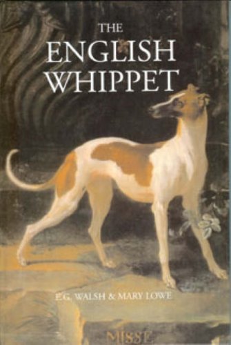 Book cover featuring a drawing of a slender, tan and white Whippet.