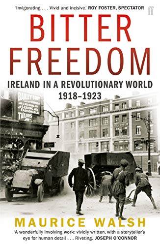 Book cover: “Bitter Freedom” with a historical street scene background.