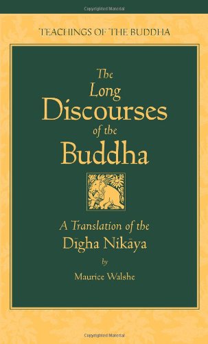 Book cover: "The Long Discourses of the Buddha" with an elephant image.