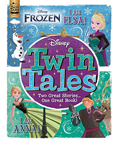 Disney Frozen “Twin Tales” book cover featuring Elsa, Anna, Olaf, and Sven.