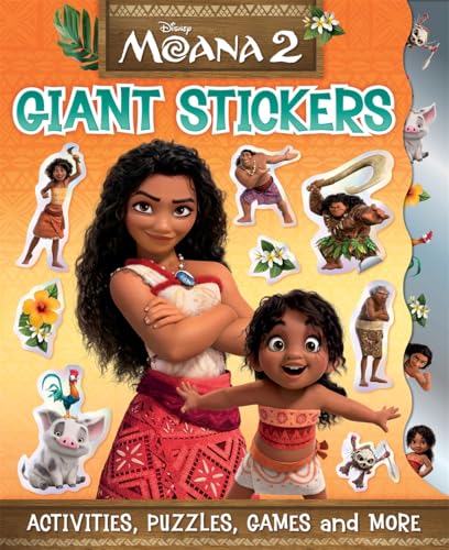 Moana 2 sticker book cover featuring Moana, Maui, and Hei Hei.