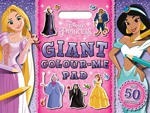 Disney Princess colouring pad with Rapunzel, Jasmine, and Belle on cover.