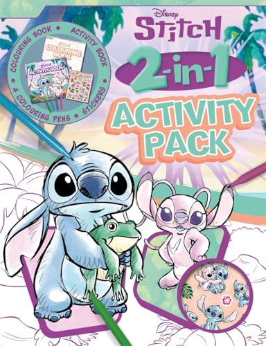 Disney’s Stitch activity pack with coloring book, pens, and stickers.