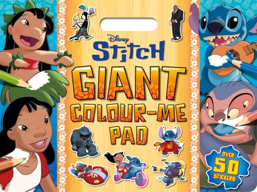 Colouring book cover with Stitch and Lilo from Disney, plus over 50 stickers.