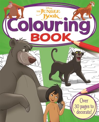 Disney’s *The Jungle Book* colouring book featuring Baloo, Bagheera, and Mowgli.