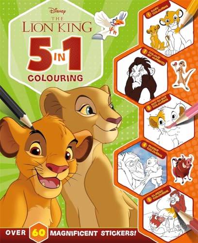 Disney’s The Lion King 5-in-1 colouring book with Simba and friends.