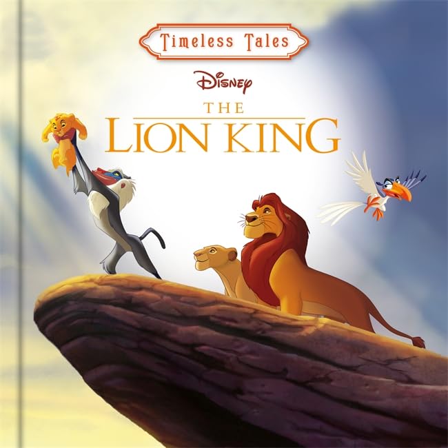 Disney’s The Lion King book cover featuring Simba, Mufasa, and friends.