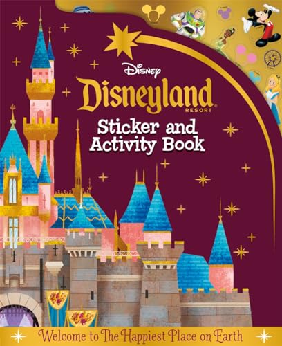 Disneyland sticker and activity book cover featuring Sleeping Beauty’s castle.