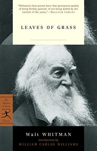 Book cover featuring a portrait of Walt Whitman with long white beard.