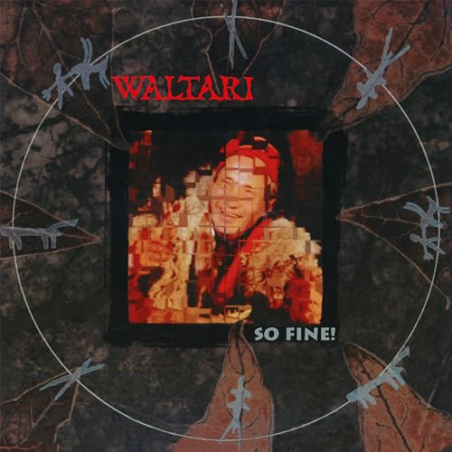 Album cover featuring a pixelated man in a red hat against a leaf background.