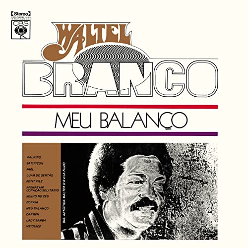 Vinyl record cover for Waltel Branco’s “Meu Balanço” featuring a portrait.