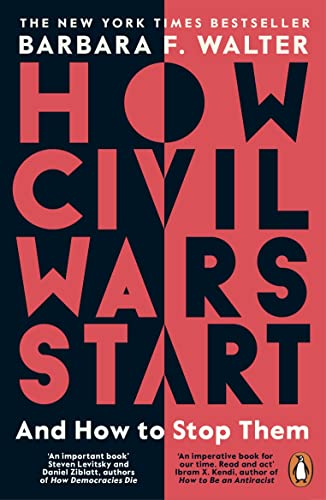 Book cover: "How Civil Wars Start" by Barbara F. Walter, red and white design.