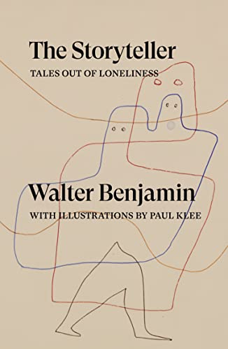 Book cover: "The Storyteller" by Walter Benjamin, with abstract line art.