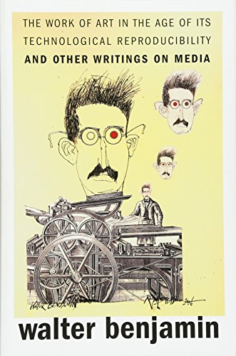Book cover with caricature of Walter Benjamin and military imagery.