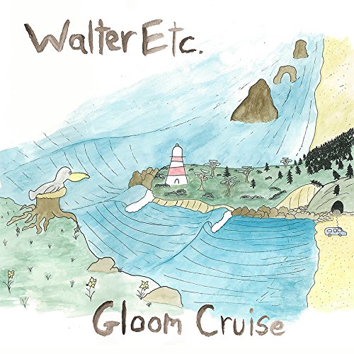 Gloom Cruise" CD cover: watercolor landscape with a bird and coastline.