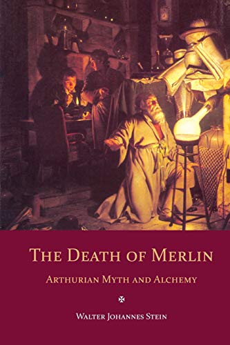 Painting of alchemists working in a dimly lit, cluttered workshop; book cover.