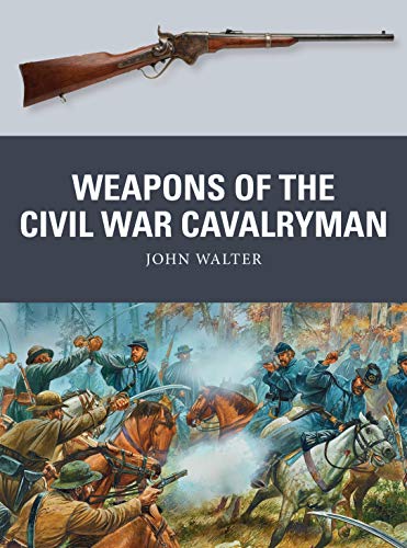 Book cover showing a historical rifle above a painting of Civil War cavalry combat.