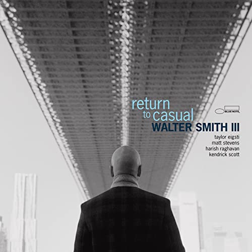 CD cover: Man seen from behind under a bridge, album title "return to casual".