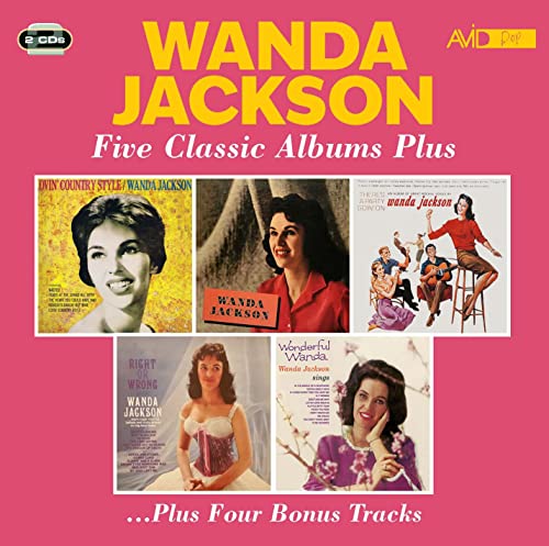 Wanda Jackson Five Classic Albums Plus CD cover with five vintage album art thumbnails.