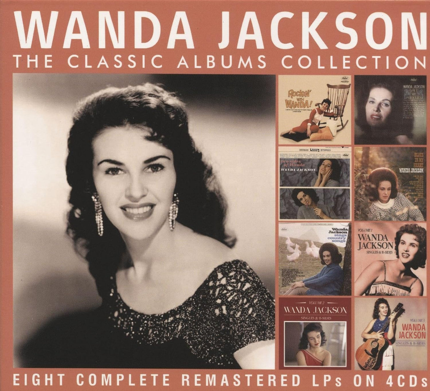 CD cover for Wanda Jackson’s “The Classic Albums Collection” featuring her portrait.